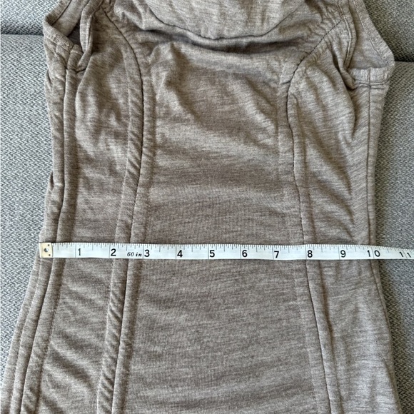 Hooded Sleeveless Ruched Midi Dress - Brown - Picture 12 of 14